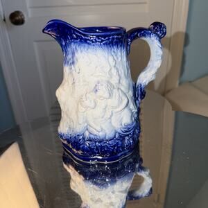 Burlington Ironstone Reproduction Pitcher From Stafordshire England Vintage